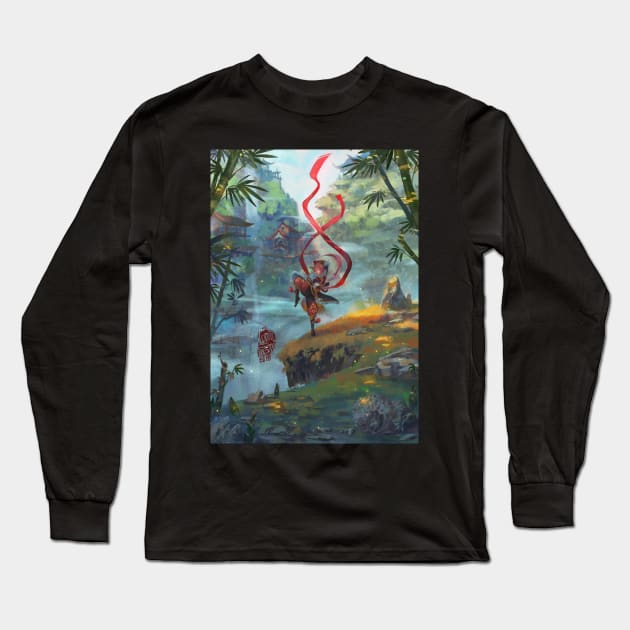 Wushu Long Sleeve T-Shirt by Clivef Poire